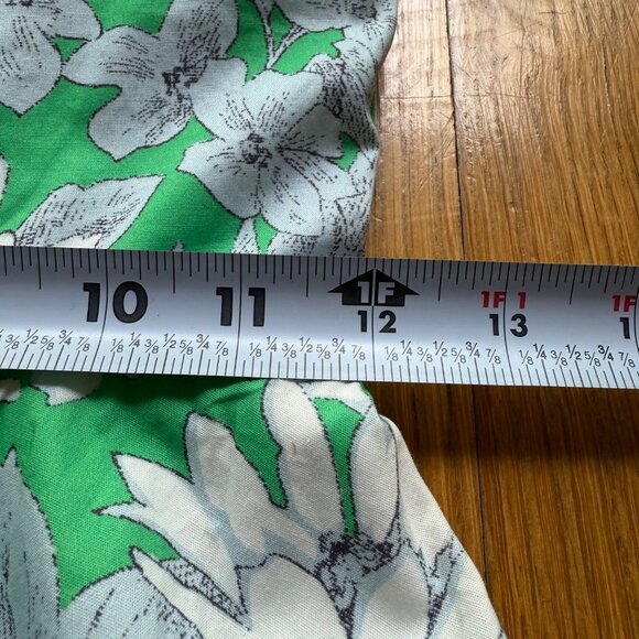 Tuckernuck Size XS Green Floral Low Back Pinafore Fit and Flare Mini Sundress - Picture 10 of 16